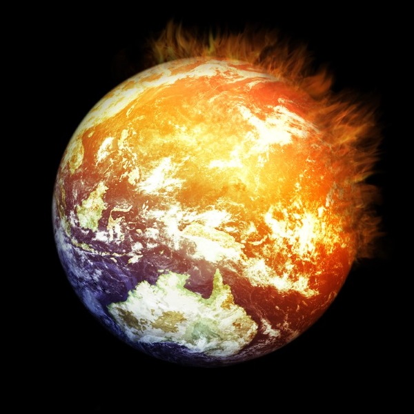 Global warming on planet earth